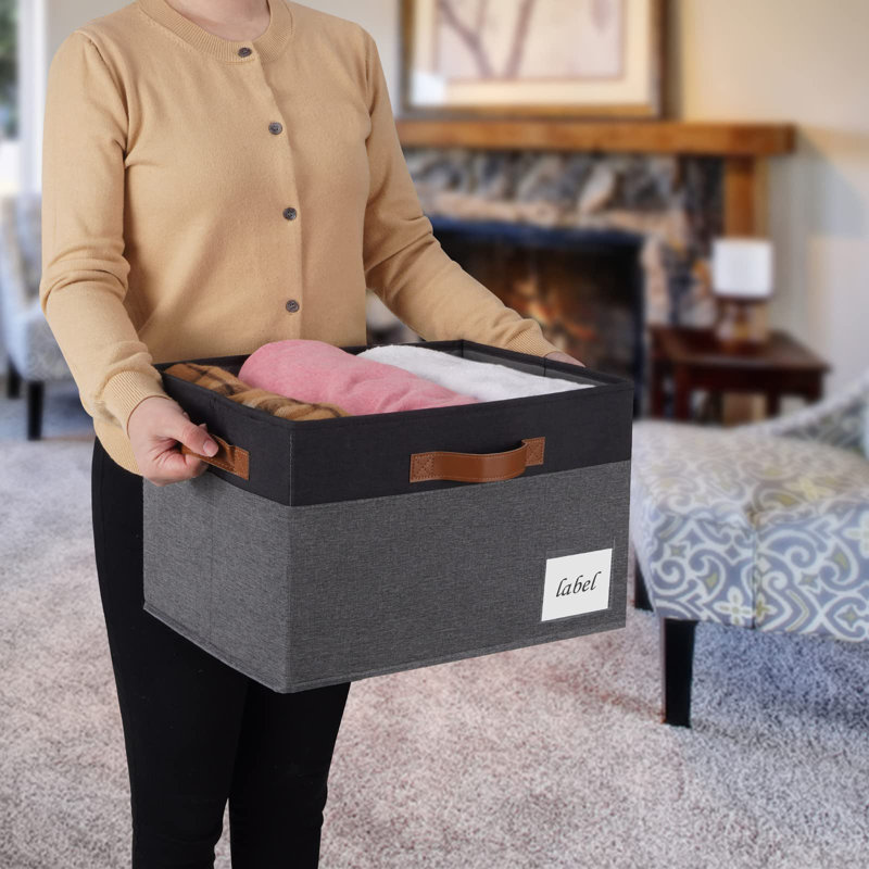 Latitude Run® Fabric Storage Bin Set of 3 Wayfair